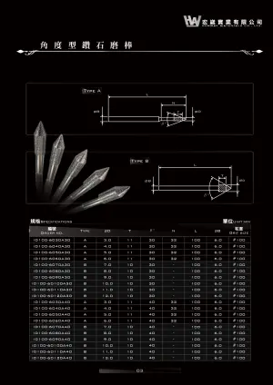 Angled Diamond Mounted Points