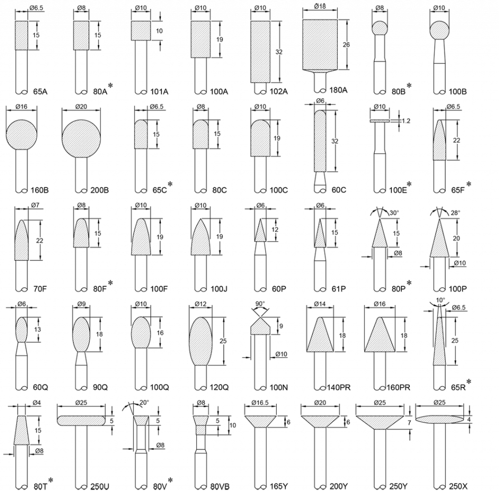 BC 系列 鑽石磨棒 (柄徑 : Ø6.0mm)
