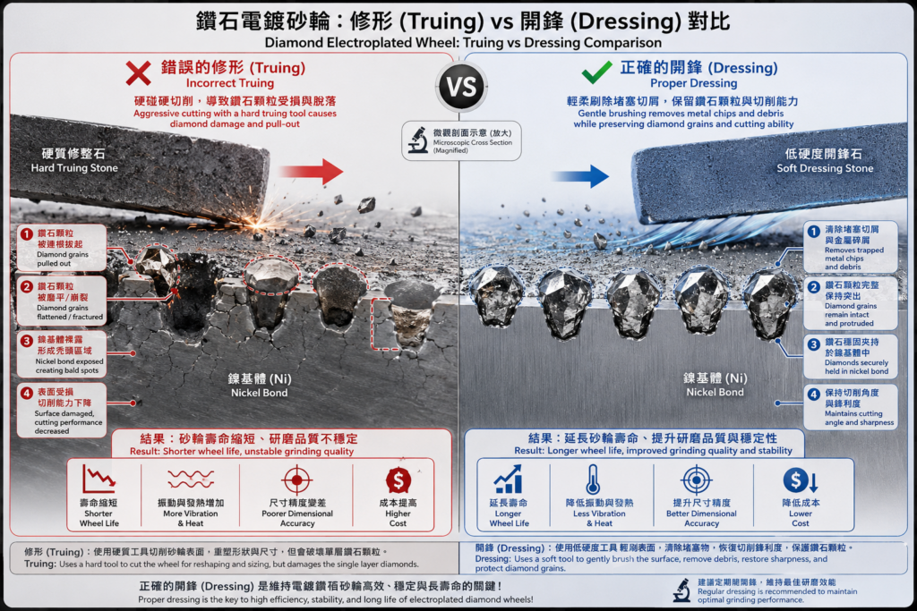 電鍍鑽石磨棒微觀結構單層磨粒脫落機制與下壓力控制優化